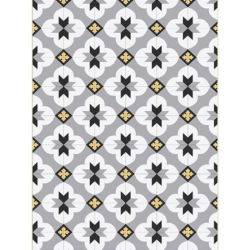 Grey Moroccan Rug Polyester Floral Diamond Print Rug Anti-Slip Carpet for Home Decoration Clearhalo 'Area Rug' 'Moroccan' 'Rugs' Rug' 1516552