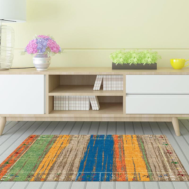 Eclectic Deer Grass Wave Rug in Brown Bohemian Rug Polyester Washable Rug for Living Room Clearhalo 'Area Rug' 'Bohemian' 'Rugs' Rug' 1516595