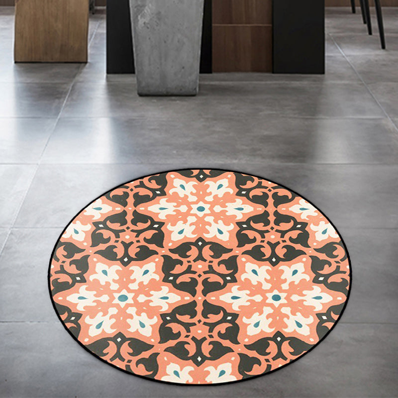 Classic Southwestern Rug Orange and Pink Tribal Rug Polyester Non-Slip Backing Carpet for Living Room Clearhalo 'Area Rug' 'Rugs' 'Southwestern' Rug' 1516662