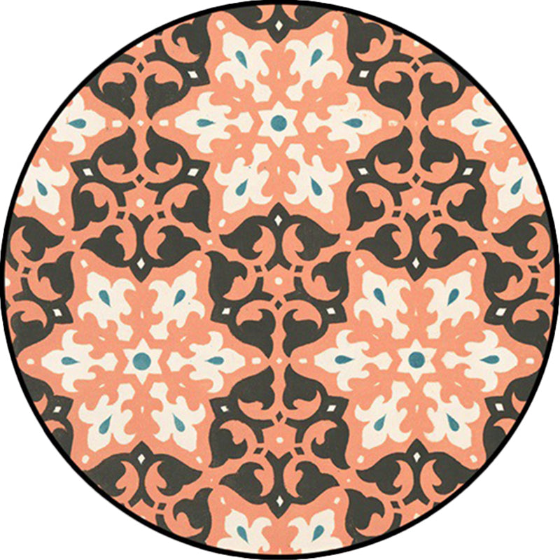 Classic Southwestern Rug Orange and Pink Tribal Rug Polyester Non-Slip Backing Carpet for Living Room Clearhalo 'Area Rug' 'Rugs' 'Southwestern' Rug' 1516663