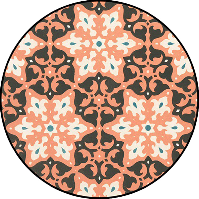 Classic Southwestern Rug Orange and Pink Tribal Rug Polyester Non-Slip Backing Carpet for Living Room Clearhalo 'Area Rug' 'Rugs' 'Southwestern' Rug' 1516663