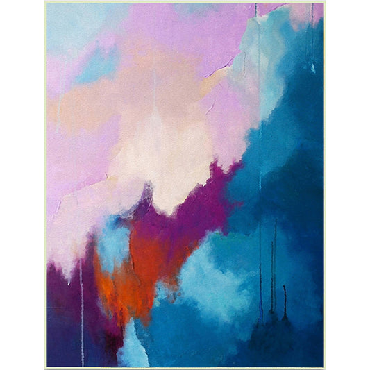 Minimalist Modern Rug Colorful Abstract Painting Print Area Rug Polyester Washable Carpet for Bedroom Clearhalo 'Area Rug' 'Modern' 'Rugs' Rug' 1516685