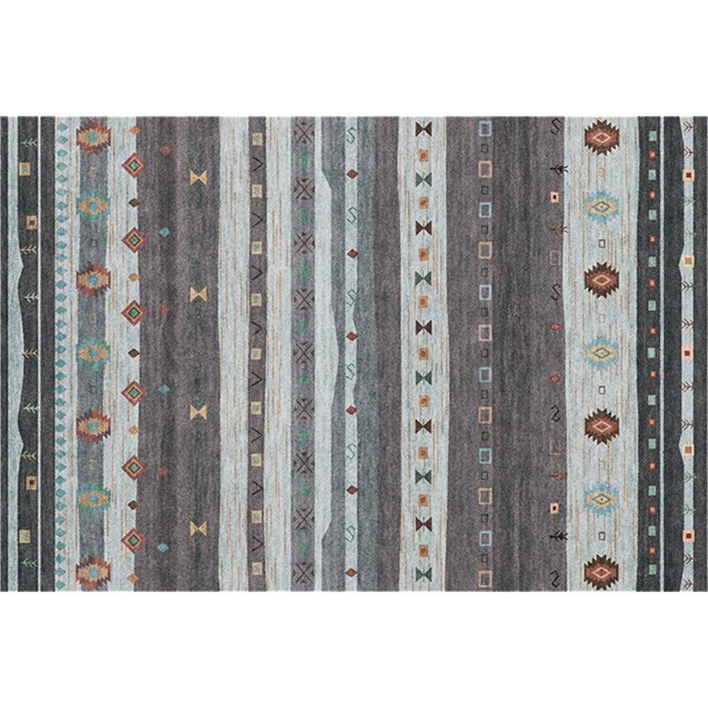 Funky Stripe Rectangle Diamond Rug in Red Bohemian Rug Polyester Non-Slip Backing Rug for Bedroom Clearhalo 'Area Rug' 'Bohemian' 'Rugs' Rug' 1516770