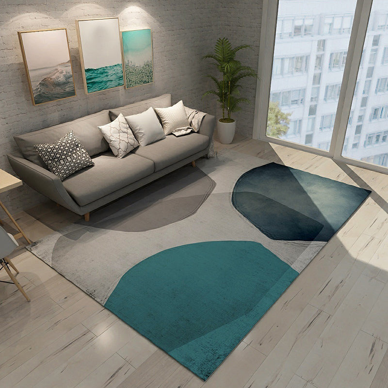 Novelty Home Decoration Rug in Grey and Ivory Color Block Print Area Rug Polyester Washable Carpet Grey Clearhalo 'Area Rug' 'Rug' 1516823