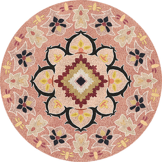 Pink Americana Rug Synthetics Tribal Rug Non-Slip Backing Area Rug for Living Room Clearhalo 'Area Rug' 'Rugs' 'Southwestern' Rug' 1516902