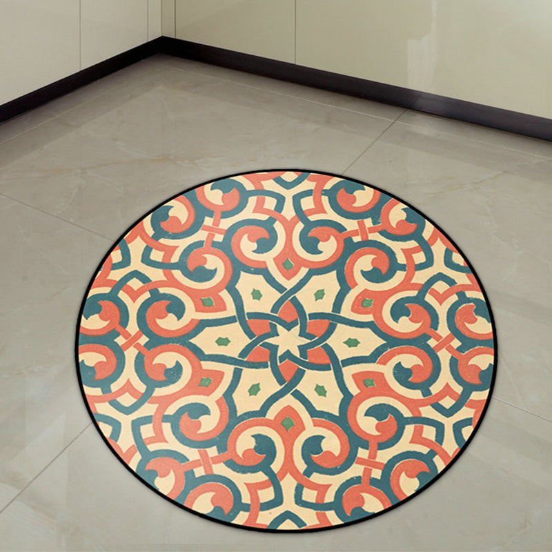 Orange Americana Rug Polyester Southwestern Rug Non-Slip Backing Area Rug for Bedroom Clearhalo 'Area Rug' 'Rugs' 'Southwestern' Rug' 1516909