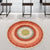 Bohemian Concentric Circle Area Rug Grey and Blue Synthetics Rug Non-Slip Backing Rug for Living Room Red Clearhalo 'Area Rug' 'Bohemian' 'Rugs' Rug' 1517095