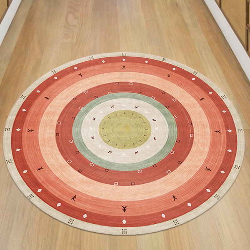 Bohemian Concentric Circle Area Rug Grey and Blue Synthetics Rug Non-Slip Backing Rug for Living Room Clearhalo 'Area Rug' 'Bohemian' 'Rugs' Rug' 1517096