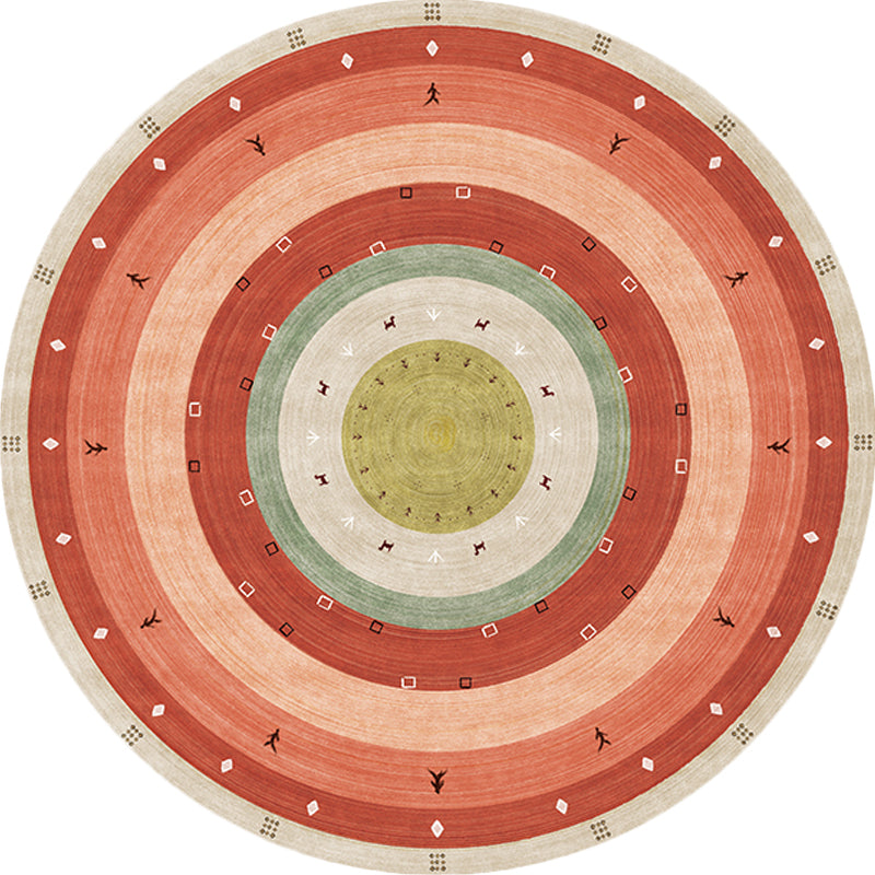 Bohemian Concentric Circle Area Rug Grey and Blue Synthetics Rug Non-Slip Backing Rug for Living Room Clearhalo 'Area Rug' 'Bohemian' 'Rugs' Rug' 1517097
