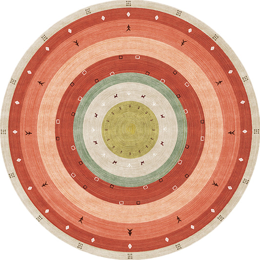 Bohemian Concentric Circle Area Rug Grey and Blue Synthetics Rug Non-Slip Backing Rug for Living Room Clearhalo 'Area Rug' 'Bohemian' 'Rugs' Rug' 1517097
