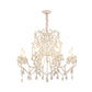 Gold/White Metal Hanging Chandelier Lamp Vintage Geometric 4/5/6 Heads Lighting Fixture with Crystal Bead Decoration Clearhalo 'Ceiling Lights' 'Chandeliers' 'Modern Chandeliers' 'Modern' Lighting' 151725