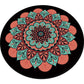 Pink and Black Southwestern Rug Polyester Tribal Floral Rug Washable Carpet for Living Room Clearhalo 'Area Rug' 'Rugs' 'Southwestern' Rug' 1517278