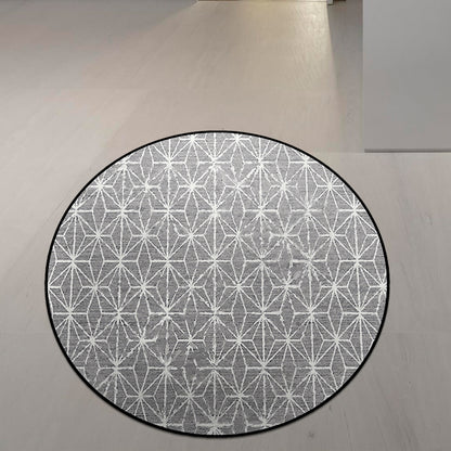 Grey Bohemian Rug Polyester Geometric Rug Non-Slip Backing Area Rug for Bedroom Grey Clearhalo 'Area Rug' 'Bohemian' 'Rugs' Rug' 1517430