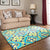Moroccan Living Room Rug in Blue Geometric Floral Print Carpet Polyester Anti-Slip Area Rug Ocean Blue Clearhalo 'Area Rug' 'Moroccan' 'Rugs' Rug' 1517476