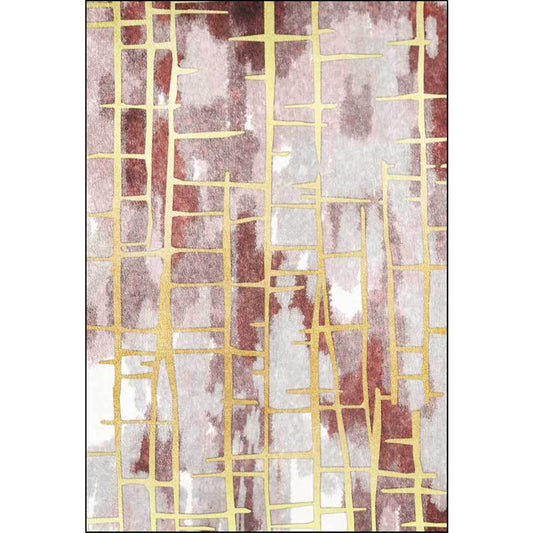 Pink Decorative Rug Modern Abstract Stripe Pattern Area Rug Polyester Washable Carpet Clearhalo 'Area Rug' 'Modern' 'Rugs' Rug' 1517558