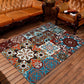 Mediterranean Floral Cross Print Rug Colorful Moroccan Rug Polyester Non-Slip Backing Area Rug for Bedroom Clearhalo 'Area Rug' 'Moroccan' 'Rugs' Rug' 1517596