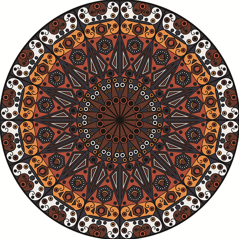 Moroccan Floral Rug White and Red Polyester Rug Non-Slip Backing Machine Washable Carpet for Bedroom Clearhalo 'Area Rug' 'Moroccan' 'Rugs' Rug' 1517673