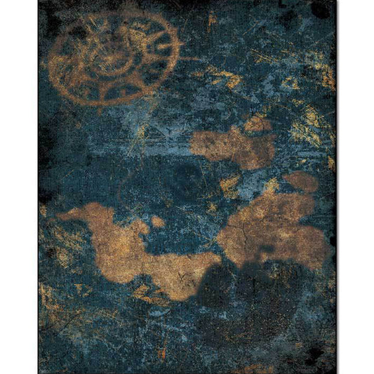 Blue Bedroom Rug Modern Abstract Compass Map Pattern Area Rug Polyester Washable Carpet Clearhalo 'Area Rug' 'Modern' 'Rugs' Rug' 1517681