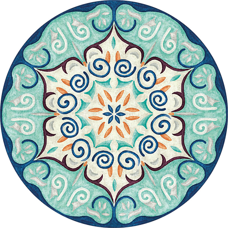 Vintage Southwestern Carpet Blue and Green Americana Rug Synthetics Non-Slip Backing Rug for Bedroom Clearhalo 'Area Rug' 'Rugs' 'Southwestern' Rug' 1517756