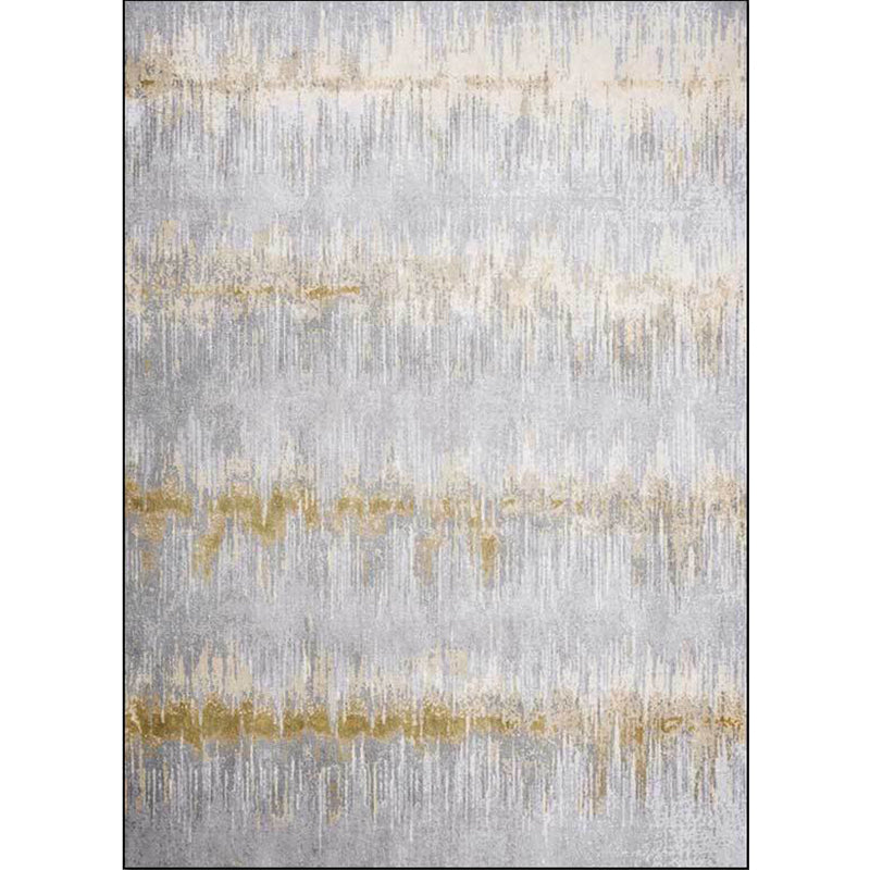 Grey Bedroom Rug Modern Abstract Stripe Pattern Area Rug Polyester Washable Carpet Clearhalo 'Area Rug' 'Modern' 'Rugs' Rug' 1517795