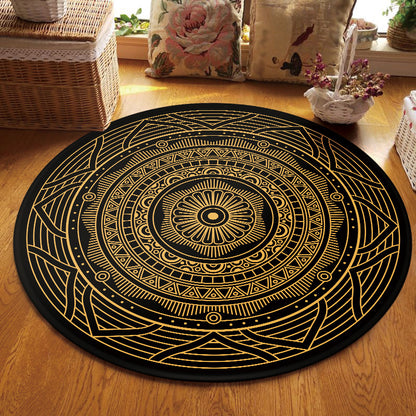 Vintage Southwestern Rug Yellow and Black Tribal Rug Polyester Non-Slip Backing Area Rug for Living Room Yellow Clearhalo 'Area Rug' 'Rugs' 'Southwestern' Rug' 1517831