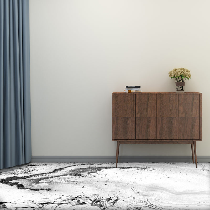 Modern Bedroom Rug in White Abstract Splatter Pattern Rug Polyester Washable Area Rug Clearhalo 'Area Rug' 'Modern' 'Rugs' Rug' 1517942