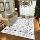 Oriental Floral Square Pattern Rug in White Moroccan Rug Polyester Non-Slip Backing Area Rug for Bedroom Grey Clearhalo 'Area Rug' 'Moroccan' 'Rugs' Rug' 1517970