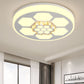 Acrylic Round Ceiling Mount Light Modern White/3 Color Lighting LED Ceiling Lamp with Clear Crystal Accent in Brown/White White 3 Color D Clearhalo 'Ceiling Lights' 'Close To Ceiling Lights' 'Close to ceiling' 'Flush mount' Lighting' 151868