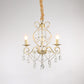 French Country Candle Hanging Chandelier Light Metal 3/6/8 Lights Pendant Lamp with Crystal Bead in Gold Clearhalo 'Ceiling Lights' 'Chandeliers' 'Modern Chandeliers' 'Modern' Lighting' 151883