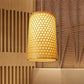 Cylindrical Bamboo Hanging Ceiling Light Modernist Style 1 Head Beige Pendant Lamp for Dining Room Clearhalo 'Ceiling Lights' 'Pendant Lights' 'Pendants' Lighting' 1522859