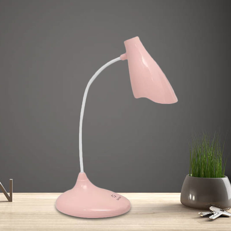 Nordic Bell Shape Standing Desk Light Touch-Sensitive Blue/Green/Pink/White LED Desk Lamp with USB Charging Port Clearhalo 'Desk Lamps' 'Lamps' Lighting' 1522945
