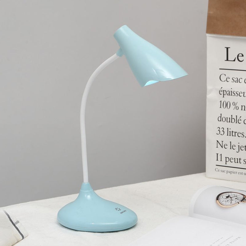 Nordic Bell Shape Standing Desk Light Touch-Sensitive Blue/Green/Pink/White LED Desk Lamp with USB Charging Port Clearhalo 'Desk Lamps' 'Lamps' Lighting' 1522946