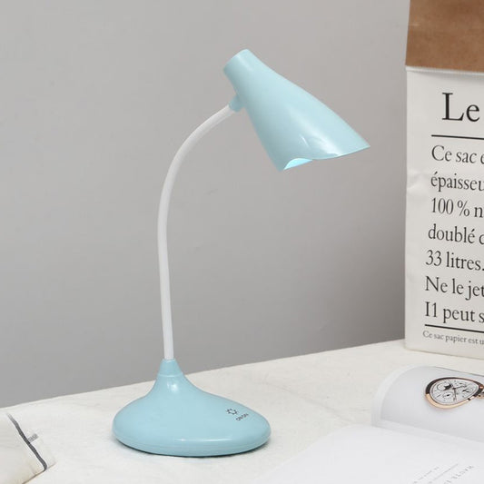 Nordic Bell Shape Standing Desk Light Touch-Sensitive Blue/Green/Pink/White LED Desk Lamp with USB Charging Port