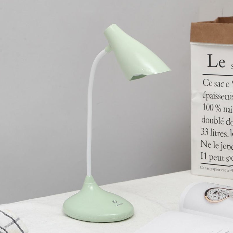 Nordic Bell Shape Standing Desk Light Touch-Sensitive Blue/Green/Pink/White LED Desk Lamp with USB Charging Port Clearhalo 'Desk Lamps' 'Lamps' Lighting' 1522948