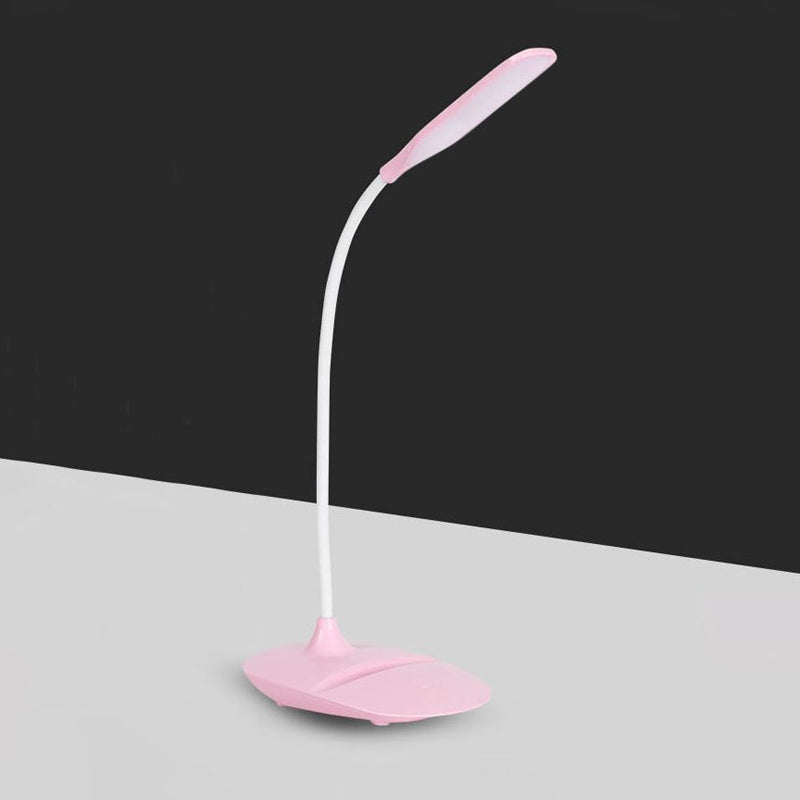 Blue/Pink/White LED Desk Lamp Contemporary Style Plastic Table Lamp for Bedside Study Clearhalo 'Desk Lamps' 'Lamps' Lighting' 1522960