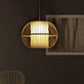Bamboo Handmade Hanging Light Fixture Asian Style 12"/14" W 1-Light Beige Suspended Lamp with White Cylinder Inner Shade Clearhalo 'Ceiling Lights' 'Pendant Lights' 'Pendants' Lighting' 1522979