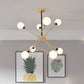 Spark Shape Hanging Light Simple Style Metal Chandelier Light with Orb Shade for Restaurant Clearhalo 'Ceiling Lights' 'Chandeliers' 'Clear' 'Industrial' 'Modern Chandeliers' 'Modern' 'Tiffany' 'Traditional Chandeliers' Lighting' 1523094
