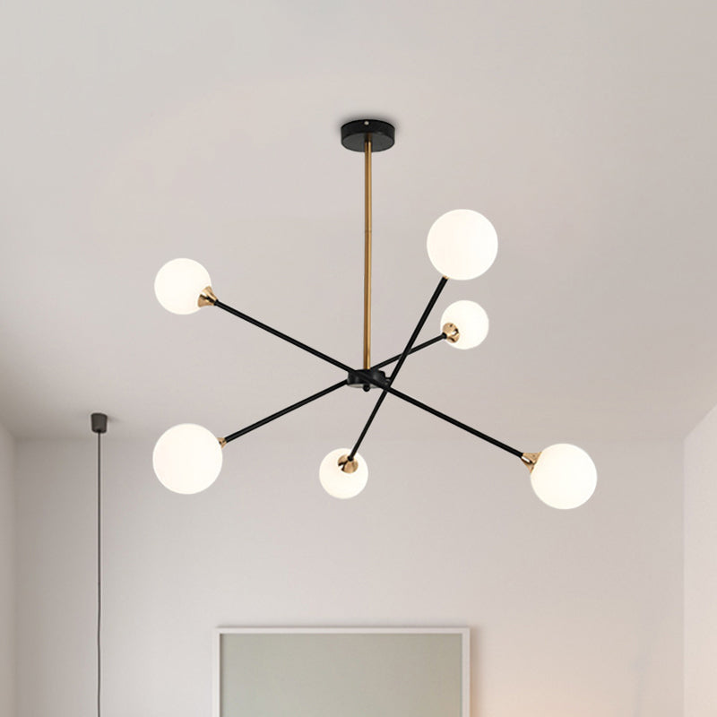 Simple Style Stacked Pendant Lamp with Bubble Shade Iron Chandelier for Hotel Living Room Clearhalo 'Ceiling Lights' 'Chandeliers' 'Clear' 'Industrial' 'Modern Chandeliers' 'Modern' 'Tiffany' 'Traditional Chandeliers' Lighting' 1523110