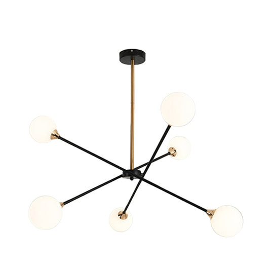 Simple Style Stacked Pendant Lamp with Bubble Shade Iron Chandelier for Hotel Living Room Clearhalo 'Ceiling Lights' 'Chandeliers' 'Clear' 'Industrial' 'Modern Chandeliers' 'Modern' 'Tiffany' 'Traditional Chandeliers' Lighting' 1523111