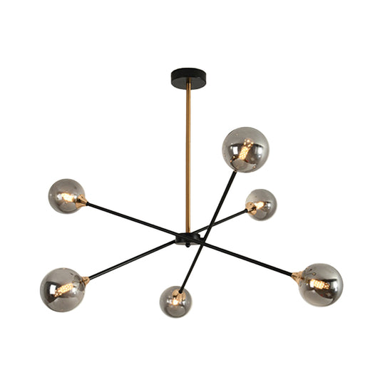 Simple Style Stacked Pendant Lamp with Bubble Shade Iron Chandelier for Hotel Living Room Clearhalo 'Ceiling Lights' 'Chandeliers' 'Clear' 'Industrial' 'Modern Chandeliers' 'Modern' 'Tiffany' 'Traditional Chandeliers' Lighting' 1523119
