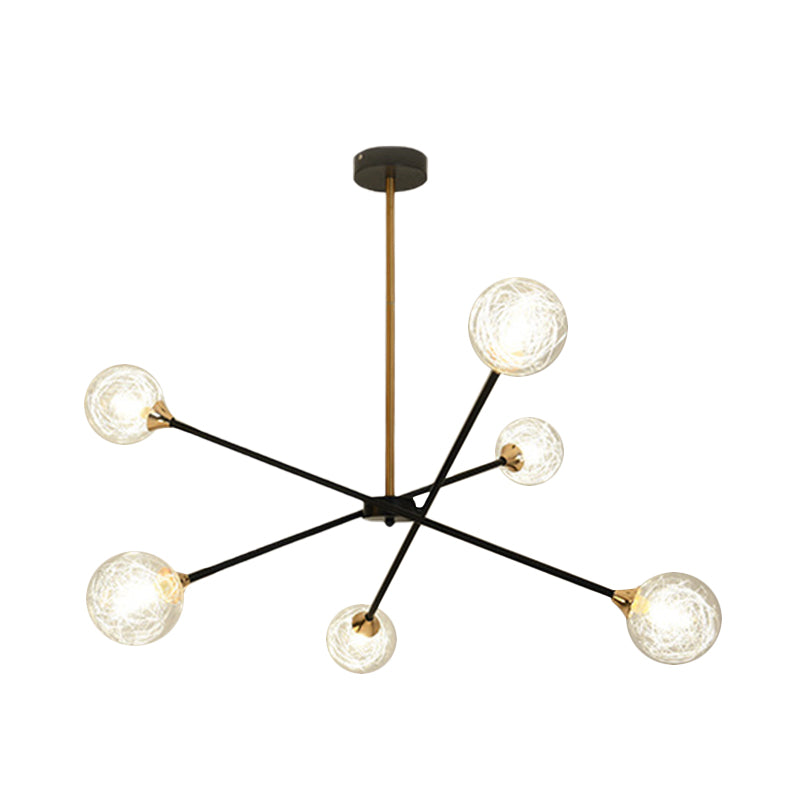 Simple Style Stacked Pendant Lamp with Bubble Shade Iron Chandelier for Hotel Living Room Clearhalo 'Ceiling Lights' 'Chandeliers' 'Clear' 'Industrial' 'Modern Chandeliers' 'Modern' 'Tiffany' 'Traditional Chandeliers' Lighting' 1523125