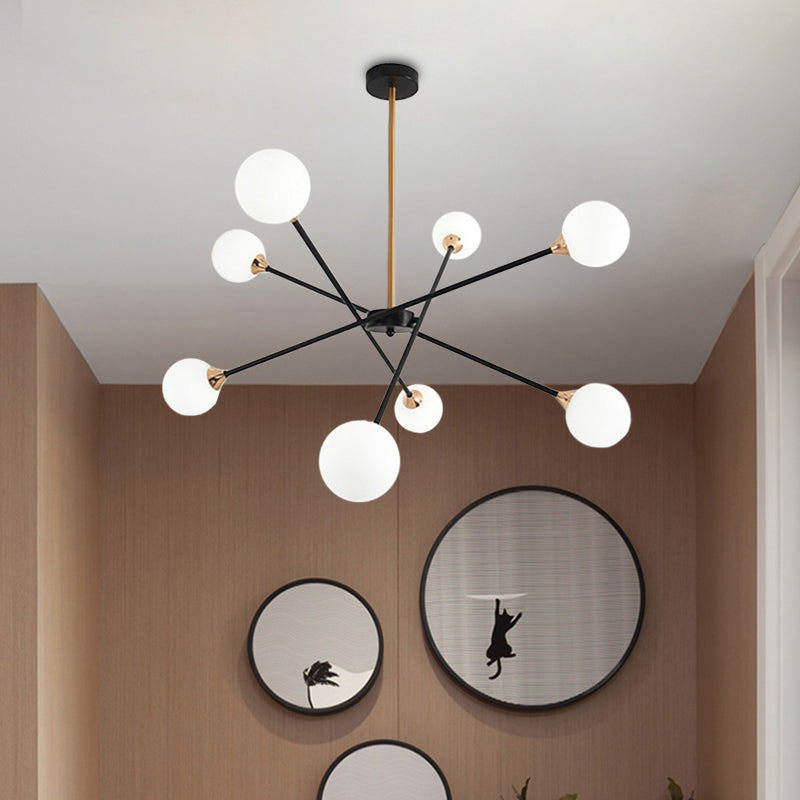 Simple Style Stacked Pendant Lamp with Bubble Shade Iron Chandelier for Hotel Living Room Clearhalo 'Ceiling Lights' 'Chandeliers' 'Clear' 'Industrial' 'Modern Chandeliers' 'Modern' 'Tiffany' 'Traditional Chandeliers' Lighting' 1523127