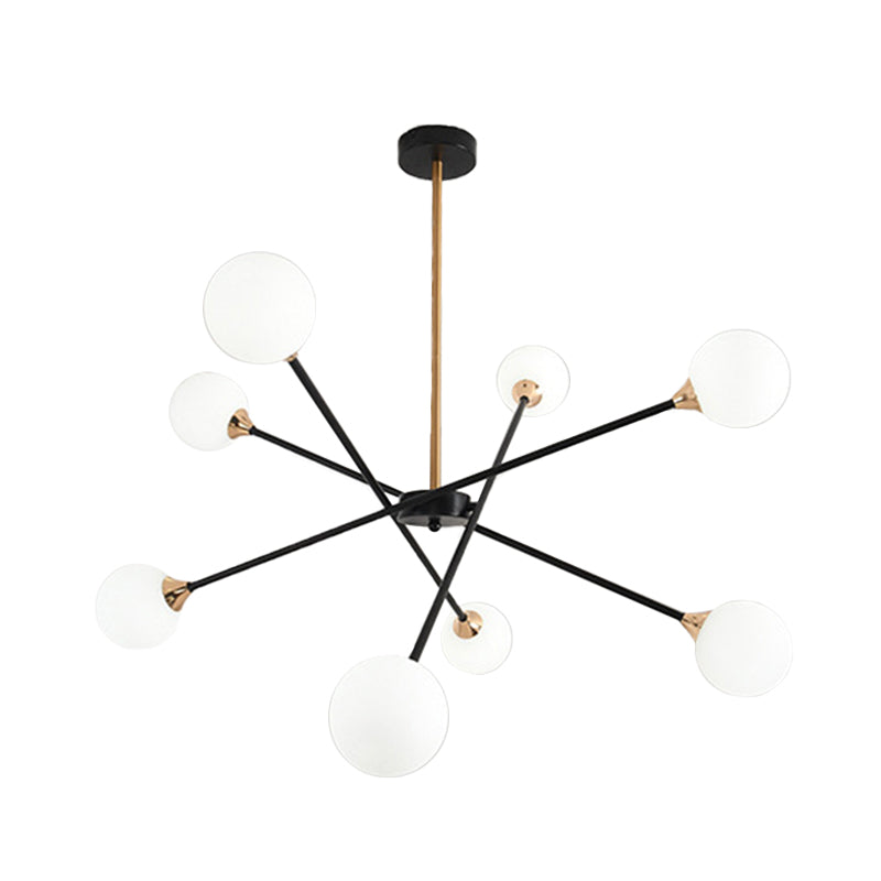 Simple Style Stacked Pendant Lamp with Bubble Shade Iron Chandelier for Hotel Living Room Clearhalo 'Ceiling Lights' 'Chandeliers' 'Clear' 'Industrial' 'Modern Chandeliers' 'Modern' 'Tiffany' 'Traditional Chandeliers' Lighting' 1523128