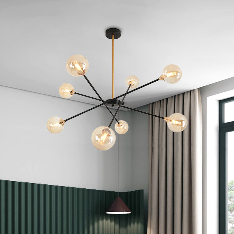 Simple Style Stacked Pendant Lamp with Bubble Shade Iron Chandelier for Hotel Living Room Clearhalo 'Ceiling Lights' 'Chandeliers' 'Clear' 'Industrial' 'Modern Chandeliers' 'Modern' 'Tiffany' 'Traditional Chandeliers' Lighting' 1523131