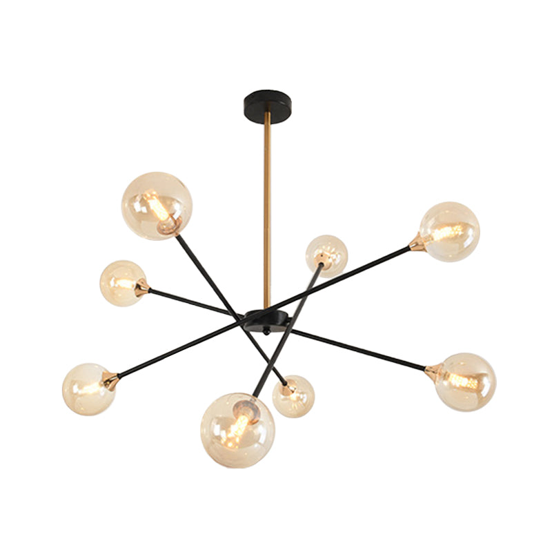 Simple Style Stacked Pendant Lamp with Bubble Shade Iron Chandelier for Hotel Living Room Clearhalo 'Ceiling Lights' 'Chandeliers' 'Clear' 'Industrial' 'Modern Chandeliers' 'Modern' 'Tiffany' 'Traditional Chandeliers' Lighting' 1523132
