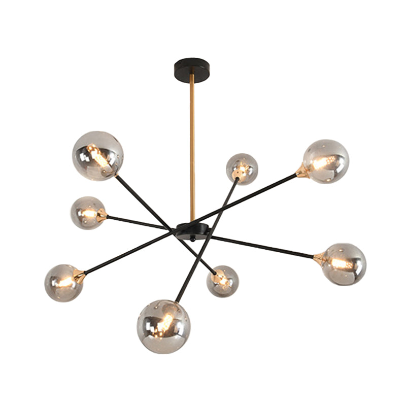 Simple Style Stacked Pendant Lamp with Bubble Shade Iron Chandelier for Hotel Living Room Clearhalo 'Ceiling Lights' 'Chandeliers' 'Clear' 'Industrial' 'Modern Chandeliers' 'Modern' 'Tiffany' 'Traditional Chandeliers' Lighting' 1523135