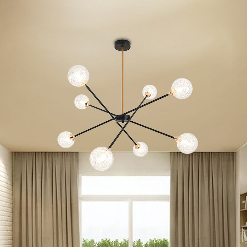 Simple Style Stacked Pendant Lamp with Bubble Shade Iron Chandelier for Hotel Living Room Clearhalo 'Ceiling Lights' 'Chandeliers' 'Clear' 'Industrial' 'Modern Chandeliers' 'Modern' 'Tiffany' 'Traditional Chandeliers' Lighting' 1523140