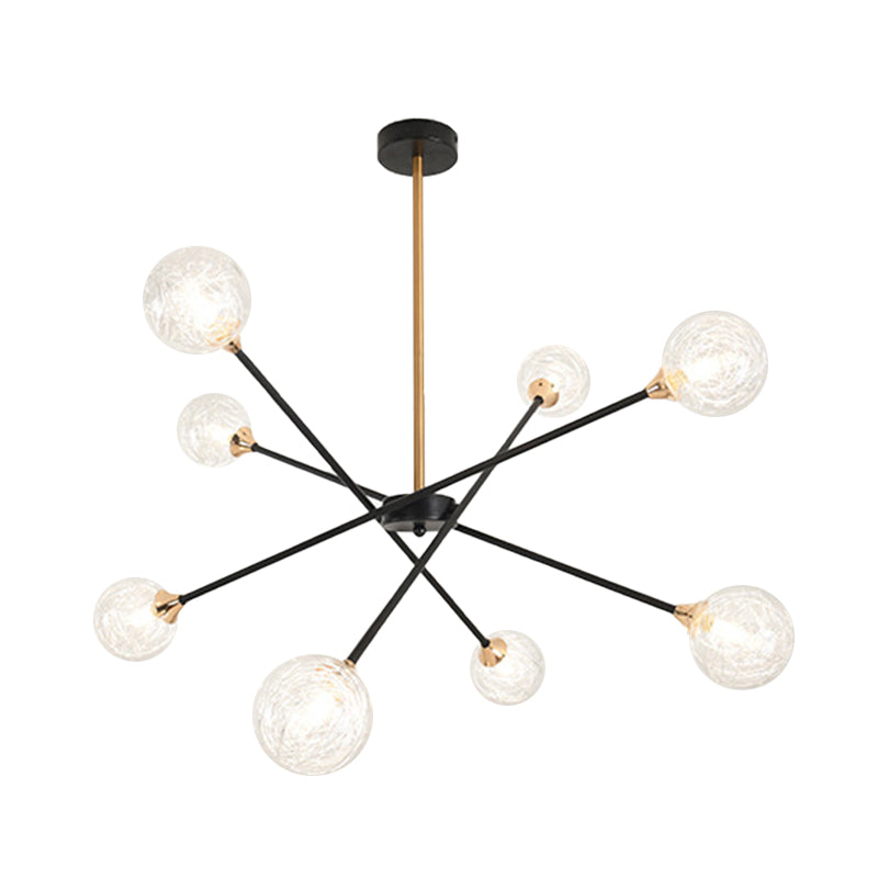 Simple Style Stacked Pendant Lamp with Bubble Shade Iron Chandelier for Hotel Living Room Clearhalo 'Ceiling Lights' 'Chandeliers' 'Clear' 'Industrial' 'Modern Chandeliers' 'Modern' 'Tiffany' 'Traditional Chandeliers' Lighting' 1523141
