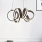 Seamless Whirl Chandelier Light Contemporary Acrylic LED Brown Hanging Ceiling Lamp in Warm/White Light Clearhalo 'Ceiling Lights' 'Chandeliers' 'Modern Chandeliers' 'Modern' Lighting' 1523536