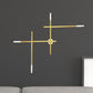 Metal Crossed Lines Wall Sconce Light Simplicity 4 Lights Black/Gold Wall Lamp in Warm/White Light Clearhalo 'Cast Iron' 'Glass' 'Industrial' 'Modern wall lights' 'Modern' 'Tiffany' 'Traditional wall lights' 'Wall Lamps & Sconces' 'Wall Lights' Lighting' 1523573